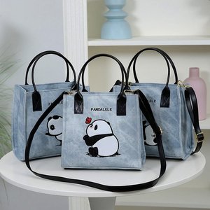 Cute <strong>Panda</strong> Pattern Tote <strong>Bags</strong> High Quality Large-capacity <strong>Bags</strong> - Product Image 1
