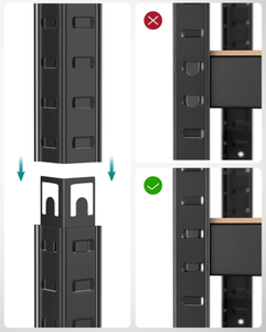 מכירה חמה במפעל מדפים מתכת ללא בורג 5 קומות מתלה ללא בורג - Product Image 6