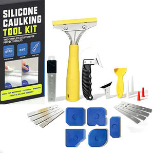 5-Piece Thermoplastic Rubber Caulking Tool Set Sealant Tools and Grouting Scraper for Kitchen Bathroom Floors and Windows - Product Image 4