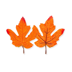Hojas de arce artificiales ILAN de 11 cm, paquete de 4 piezas para decoraciones de otoño - Product Image 1