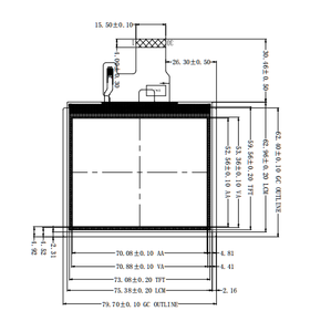 หน้าจอ LCD TXL 3.5นิ้ว IPS TFT มีแสงไฟจากอินเตอร์เฟซ MIPI ความละเอียด640x480ความสว่าง500cd/<span class=keywords><strong>m</strong></span> - Product Image 6
