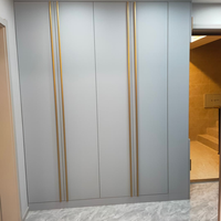 Armoire de rangement en MDF avec tiroirs, style minimaliste doré, pour chambre principale, victorien moderne
