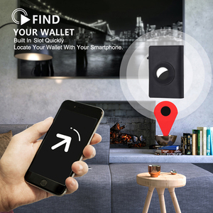Cartera Corta de Cuero Genuino al por Mayor, Moderna e Inteligente, con Bloqueo RFID, Protección NFC, Cierre Abierto y Porta Tarjetas Pop-Up - Product Image 2