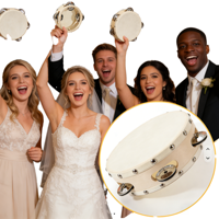 8" Hand Held Tambourine Drum Bell Birch Metal Jingles Percussion Musical Educational Toy Instrument for KTV Party Kids Games