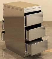 Nouvelle armoire de rangement à tiroirs du sol au plafond en acier inoxydable moderne pour salon de beauté, salon de coiffure, hôtel ZY-783