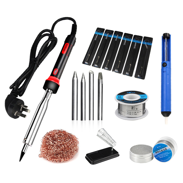 Hot Sale Portable Electric Soldering Iron Kit 8 in 1 Solder Set Electric Soldering Iron 100W for Soldering Rework Repair Tool