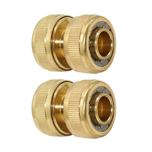 Lot de 4 adaptateurs filetés en métal pour tuyau d'arrosage avec raccord pivotant femelle et joint mâle - Product Image 3