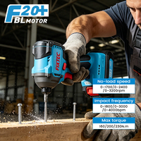 FIXTEC Perceuse à percussion sans fil 20V robuste 230 Nm sans balais 1/4'' avec 3 vitesses, 2 batteries 2.0Ah et 1 chargeur rapide