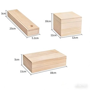 Custom solid wood <b>sliding</b> cover jewelry ring storage box, gift box, storage box, multi-purpose jewelry box - Product Image 2