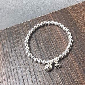 Bracelet à perles rondes en argent Sterling S925, avec breloque en graines de Lotus, cadeau pour femmes, Style japonais et coréen - Product Image 4