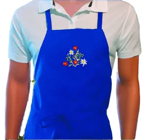 customized reusable bib embroidery cotton home cooking blue apron