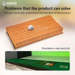 3 डी गोल्फ अभ्यास बंकर सिम्युलेटर गोल्फ अभ्यास के लिए मैट टर्फ गोल्फ स्ट्राइक ब्रश जैसे ब्रश को मारना - Product Image 3