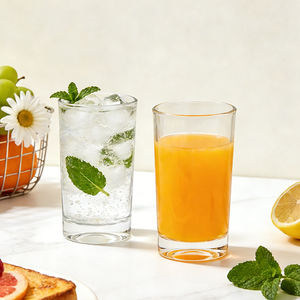 Gobelets en verre épais de 200 ml, forme droite moderne, pour crème glacée, verres à boire - Product Image 1