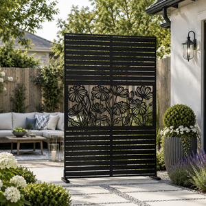 Custom Metal Privacy <strong>Screen</strong> Outdoor Indoor Privacy <strong>Screens</strong> with Stand Panels <strong>Free</strong> <strong>Standing</strong> Decorative Privacy <strong>Screen</strong> <strong>for</strong> Patio - Product Image 4
