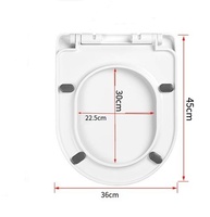 Facile à installer, fermeture douce épaissie chute lente assis pas mal siège de toilette anti-germe centre commercial