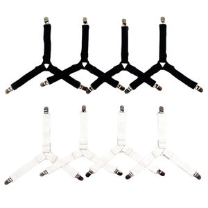 Venta al por mayor: 4 unidades/lote de sujetadores de sábanas, clips organizadores para fundas de colchón, correas elásticas ajustables para el hogar - Product Image 5