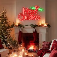 Joyeux Noël, enseigne au néon LED, décoration murale de Noël, fête de fin d'année, enseignes au néon personnalisées, écran d'affichage électronique