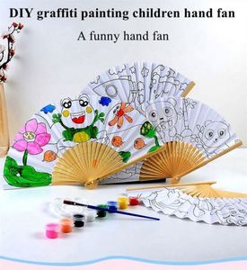 Sublimation Blanks Durable DIY Bamboo Fabric Plain Small Japanese <b>Hand</b> <b>Fan</b> - Product Image 3