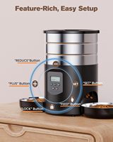 Distributeur de nourriture pour animaux de compagnie en acier inoxydable Wifi 4.5L Double bols électriques Mangeoire pour chiens Mangeoire automatique pour chats pour 2 chats