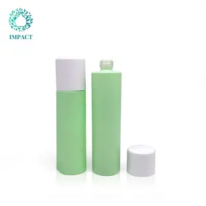 OEM vetro verde cura della pelle Set contenitori vasetto crema cosmetica e lozione bottiglia di lusso cosmetico Packaging