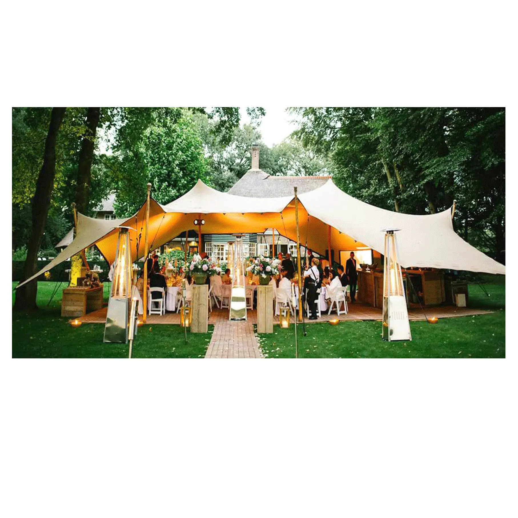 Большая 100 местная эластичная Гибкая стрейчевая палатка для вечеринок/большая стрейчевая Свадебная палатка