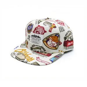 Chất Lượng Hàng Đầu Ngoài Trời Graffiti Patterns Snapback Caps In Thăng Hoa Bóng Chày Caps Màn Hình In Mũ Làm Việc