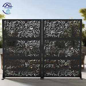 Paneles compuestos de poste de jardín privado con recubrimiento de polvo negro Cercado de malla metálica Valla de corte láser de aluminio - Product Image 2