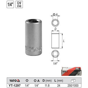 Yato <b>8mm</b> Hex <b>Socket</b> Adapter 1/2 In Drive Cr-V Steel Auto Repair Tool - Product Image 3