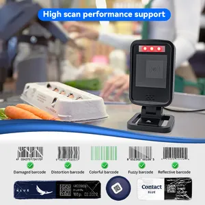 R Scanner de Desktop Profissional T560Hot Venda 1D 2D Código de Barras Pos cashRegister Logística Direta da Fábrica Express