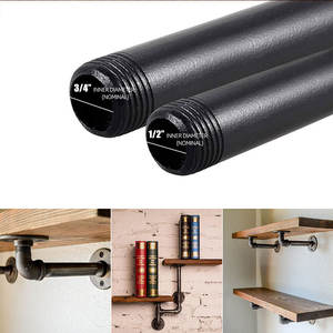 מראש לחתוך שחור מתכת צינור פלדה מתלה צינור מדף תעשייתי צינור דקור - Product Image 4