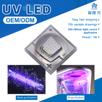 Diodes UVC SMD 3535 360-370nm, puce LED UV profonde 0.5W 1W 60mA, angle de vision 120°, perle lumineuse 5V pour stérilisation de purificateur d'eau UV
