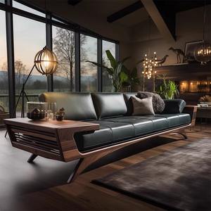 Nouveau Style chinois <span class=keywords><strong>en</strong></span> bois <span class=keywords><strong>massif</strong></span> Arhat ensemble de lit <span class=keywords><strong>noyer</strong></span> Zen canapé-lit avec rangée droite moderne Simple pour appartement concubine - Product Image 6