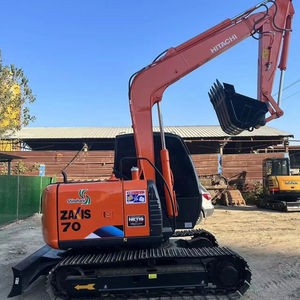 Venta de liquidación HITACHI ZX70 Mini Excavadora sobre orugas usada 7ton para trabajos agrícolas y paisajismo residencial Envío gratis - Product Image 1