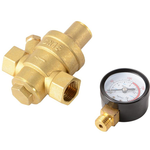 Valve verte DN20 NPT 3/4 ''régulateur régulateur <span class=keywords><strong>de</strong></span> <span class=keywords><strong>pression</strong></span> d'<span class=keywords><strong>eau</strong></span> en laiton réducteur PN 1.6 réglable avec jauge - Product Image 6