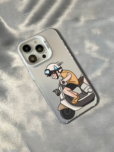 Custodie per Telefono Antiurto in PC Elettroplaccato per 17/16/15/14 Pro Max/13/12, Design Divertente con Ragazzo e Ragazza Arrabbiati - Product Image 3