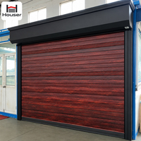 Porte à enroulement silencieuse en aluminium, automatique, pour maison résidentielle, intérieur moderne, sécurité renforcée