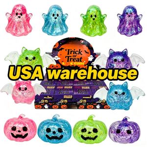 Jouet Squishy Kawaii Halloween Citrouille Chauve-souris Fantôme, Rempli de Maltose, à Remontée Lente, Doux, Sensoriel, Anti-stress, à Presser - Product Image 1