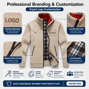 <span class=keywords><strong>Giacca</strong></span> Bomber in <span class=keywords><strong>Cashmere</strong></span> da <span class=keywords><strong>Uomo</strong></span> Personalizzata ODM/OEM, Sottile, con Zip Intera, Lavorata a Maglia, Taglie Forti, Casual, Collo alla Coreana, Servizio OEM - Product Image 3