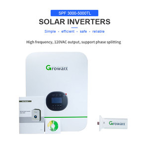 <span class=keywords><strong>Inversor</strong></span> Solar Híbrido <span class=keywords><strong>Growatt</strong></span> de 3KW 24V/48V, <span class=keywords><strong>Inversor</strong></span> Solar de Fase Dividida, Onda Sinusoidal Pura, MPPT de 80A Incorporado, Voltaje de Salida 110-120VAC - Product Image 2
