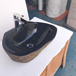 Lavabo en marbre Pebble pour comptoir, lavabo <span class=keywords><strong>de</strong></span> salle <span class=keywords><strong>de</strong></span> bain <span class=keywords><strong>haut</strong></span> <span class=keywords><strong>de</strong></span> <span class=keywords><strong>gamme</strong></span>, vente directe usine pour hôtels et villas - Product Image 3