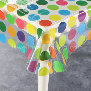 Vietnam PVC Floral Tablecloth <strong>Protector</strong> Desk <strong>Pads</strong> Clear <strong>Table</strong> Cover Waterproof Oilproof - Product Image 3