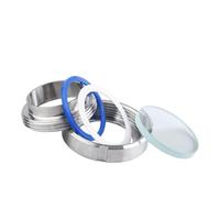 Vitre de niveau sanitaire ronde polie de 3 pouces en acier inoxydable avec raccord soudé et joint en silicone pour réservoir