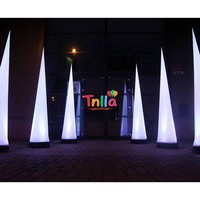 Étoile gonflable suspendue colorée et lumineuse, décoration de boîte de nuit avec éclairage LED