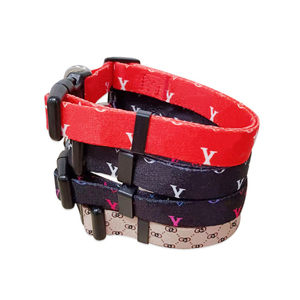 Conjunto de Collar y Correa para Perro, Marca de Diseño de Lujo, Collar y Correa Ajustables de Tela para Perro, Tallas S M L - Product Image 2