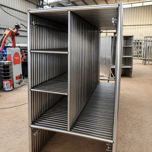Sistema di Ponteggi Industriali in Acciaio Zincato <span class=keywords><strong>con</strong></span> Gambe <span class=keywords><strong>Regolabili</strong></span> per Lavori Edili e di Ristrutturazione, Antiruggine - Product Image 5