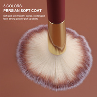 Kits de Pinceaux de Maquillage Complets Professionnels Sous Marque Privée de Luxe, 16 Pièces en Bois Rouge Personnalisables, pour Maquilleurs (Vente en Gros)