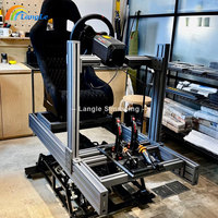 Cockpit de simulation de vol en aluminium DCS Fighter avec volant et pédalier pour simulateur de course sur PC à domicile