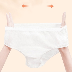 Braguitas desechables para mujer, ropa interior triangular, empaquetadas individualmente, bragas de algodón para posparto y viajes - Product Image 4