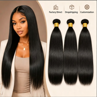 Extensions de cheveux vierges humains à 30 %, ondulés, en lots, de 8 à 34 pouces, ondulations naturelles, 115 g, haute qualité
