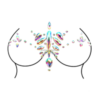 Autocollants Bijoux de Poitrine Beauté, Forme Collier, Tatouages Temporaires en Cristal pour Seins, Bijoux Corporels Sexy pour Femmes